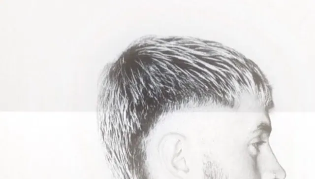 A textured crop with a taper, black and white